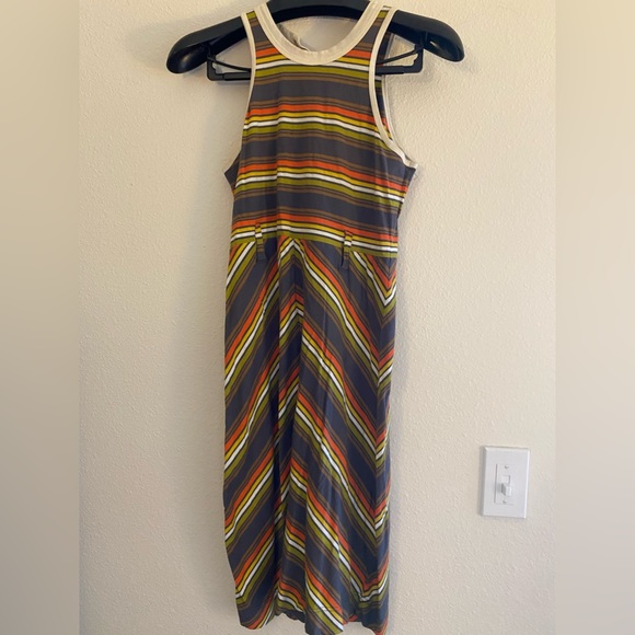 Women’s Olive Striped Sleeveless MIDI by orla Kiley size small - Picture 5 of 5
